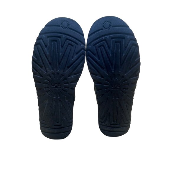 Ugg Women’s Black Suede Sheepskin Lined Slip-On Tall Winter Boots Size 10 - Picture 9 of 10